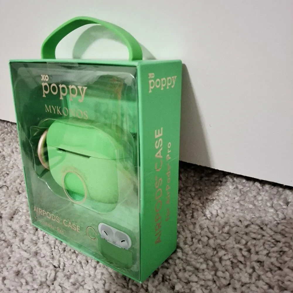 AirPods Pro Case XO Poppy Soft & Smooth Wireless Charging Green Case Brand New